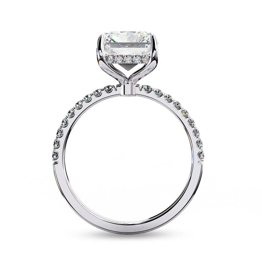 AVLON Signature Series — 4CT Radiant-Cut IGI Certified Diamond 18K Gold Engagement Ring