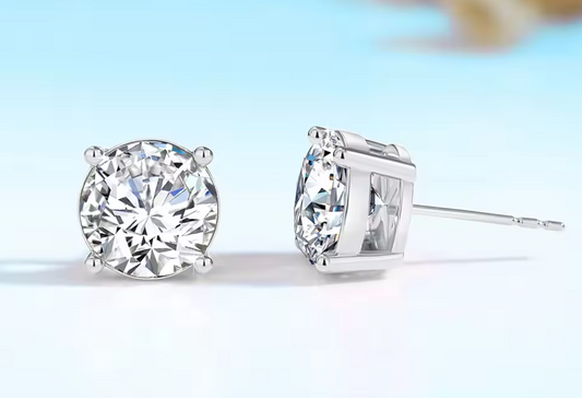 AVLON Signature Series — 2CT AU750 18K Gold Moissanite Diamond Earring Set