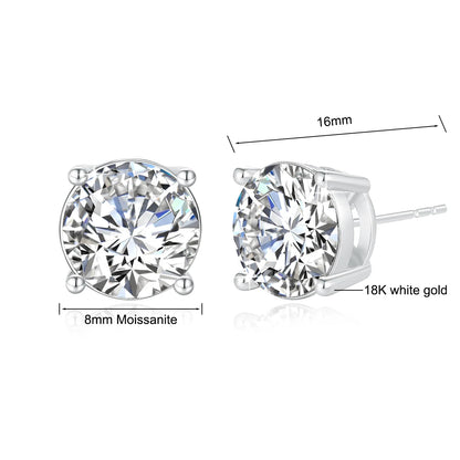 AVLON Signature Series — 2CT AU750 18K Gold Moissanite Diamond Earring Set