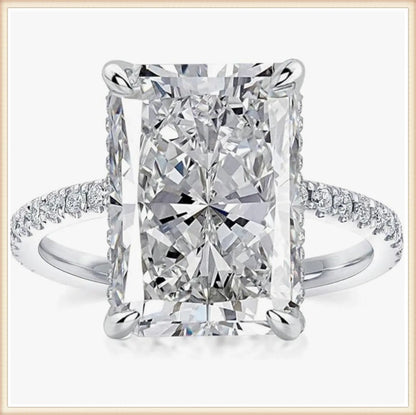 AVLON Signature Series — 4CT Radiant-Cut IGI Certified Diamond 18K Gold Engagement Ring