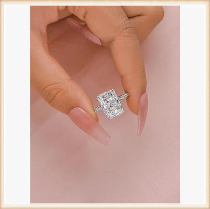 AVLON Signature Series — 4CT Radiant-Cut IGI Certified Diamond 18K Gold Engagement Ring