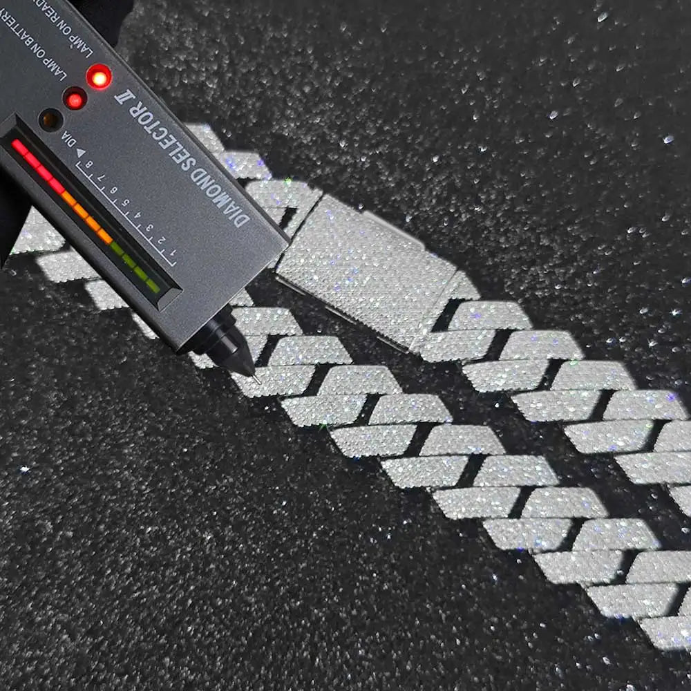 AVLON Signature Series — Utopia Moissanite Diamond 15MM Cuban Link Chain (4 Rows)