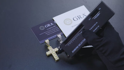 AVLON Signature Series — Moissanite Diamond S925 Cufflink Cross Pendent